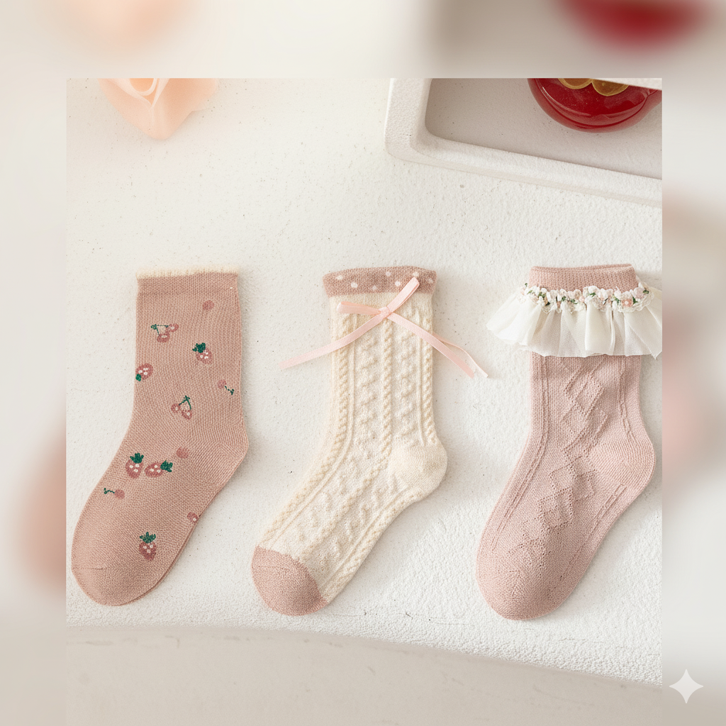 Wool Socks – Pink